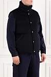 Loro Piana Жилет Lance Puffer из кашемира синий на кнопках мужской - 100% кашемир. кнопки. два боковых кармана. Страна производитель: Италия. Уход: специализированная чистка - фото 3
