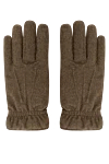 Loro Piana Men's cashmere gloves brown - inserts on the palms. 100% cashmere. Country of manufacture: Italy. Care: specialized cleaning - photo 1