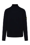 Stone Island Golf men's black with logo - brand logo on the sleeve. 100% wool. Country of manufacture: Italy. Care: specialized cleaning - photo 1