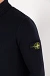 Stone Island Golf men's black with logo - brand logo on the sleeve. 100% wool. Country of manufacture: Italy. Care: specialized cleaning - photo 5