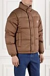 Moncler Short down jacket Verone double-sided brown men's - 100% polyamide. two side pockets. Fastener: zipper. Insulation: down. Country of manufacture: Italy. Care: specialized cleaning - photo 3