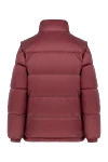 Moncler Women's burgundy jacket with logo - brand logo. 100% polyamide. zipper, buttons. two side pockets. Country of manufacture: Italy. Care: specialized cleaning - photo 7