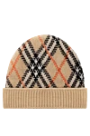 Burberry Women's winter hat in beige checkered pattern - large check pattern. 100% cashmere. Country of manufacture: Italy. Care: specialized cleaning - photo 3