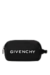 Givenchy Нейлоновый косметичка G-Zip черная мужская - логотип бренда. 90% полиамид, 10% акрил. Размер: 21 х 12 х 7. молния 4G. два мини-плоских кармана внутри. Страна производитель: Франция. Уход: специализированная чистка - фото 1