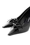 Dolce & Gabbana Black glossy calfskin pumps - decorative bow. 100% calfskin. Leather sole with logo. Heel height: 60mm heel with DG logo. Country of manufacture: Italy. Care: specialized cleaning - photo 5