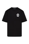 Dolce & Gabbana Men's black T-shirt with cotton logo - brand logo. 100% cotton. Country of manufacture: Italy. Care: specialized cleaning - photo 1