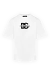 Dolce & Gabbana Men's white cotton T-shirt with logo - brand logo. 100% cotton. Country of manufacture: Italy. Care: specialized cleaning - photo 1