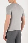 T-shirt gray melange for men Tom Ford - 95% cotton, 5% elastane. Country of manufacture: Italy. Care: specialized cleaning - photo 4