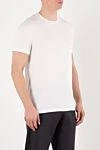 Tom Ford White men's T-shirt without print - 95% cotton, 5% elastane. Country of manufacture: Italy. Care: specialized cleaning - photo 3