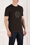 Brunello Cucinelli Коричневая футболка из хлопка мужская с принтом - принт логотипа. 100% хлопок. Страна производитель: Италия. Уход: специализированная чистка - фото 3