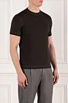 Brunello Cucinelli Коричневая футболка из хлопка мужская - 100% хлопок. Страна производитель: Италия. Уход: специализированная чистка - фото 3