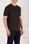 Brunello Cucinelli Футболка хлопковая мужская коричневая - 100% хлопок. Страна производитель: Италия. Уход: специализированная чистка - фото 3