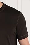 Brunello Cucinelli Футболка хлопковая мужская коричневая - 100% хлопок. Страна производитель: Италия. Уход: специализированная чистка - фото 5