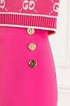 Balmain Pink mini skirt with decorative buttons - decorative buttons . 100% viscose. Closure: zipper. Country of manufacture: Italy. Care: specialized cleaning - photo 5