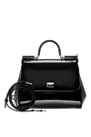 Dolce & Gabbana Sicily large calfskin bag black - branded plate with two types of galvanic coating,. 100% calfskin. Closure: double hidden magnet clasp. Size: 22 ? 25 ? 12 cm. Strap Length: Top handle and detachable adjustable leather shoulder strap. Internal zip pocket with logo and smartphone pocket. Country of manufacture: Italy. Care: specialized cleaning - photo 5