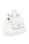 Dolce & Gabbana Large Sicily calfskin bag white - branded plate with two types of galvanic coating, textured leather. 100% calfskin. Closure: double hidden magnet clasp. Size: 22 ? 25 ? 12 cm. Strap Length: Top handle and detachable adjustable leather shoulder strap. Internal zip pocket with logo and smartphone pocket. Country of manufacture: Italy. Care: specialized cleaning - photo 3