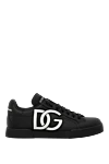 Dolce & Gabbana Portofino sneakers in calfskin with DG logo - DG logo. 100% calfskin. Closure: laces. Outsole: Rubber outsole with logo. Insole: Calfskin insole with branding. Country of manufacture: Italy. Care: specialized cleaning - photo 1