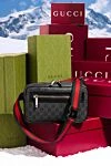 Поясная сумка GG с карманом на молнии Gucci - орнамент GG. Текстиль Original GG . молния. Размеры: Ш 32 х В 17 х Г 5 см. 1 карман на молнии внутри, 1 карман на молнии сзади, 1 карман на молнии на ремне снаружи. Ремень: ремень: 90130 см. Страна производитель: Италия. Уход: специализированная чистка - фото 6