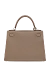 Women's beige Epsom leather Kelly bag Hermes - silver fittings. 100% Epsom leather. lock, key. Strap length: Hermes shoulder strap detachable. internal zip pocket, internal slip pocket. Country of manufacture: Italy. Care: specialized cleaning - photo 4