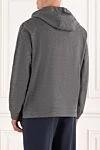 Checkered Wool Zip Up Hoodie Isaia - Additional: hood. 100% wool. two side pockets. Fastener: zipper. Country of manufacture: Italy. Care: specialized cleaning - photo 4