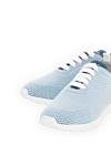 Kiton Light blue cashmere Fit sneakers - perforation, brand logo. 100% cashmere, calfskin. Closure: laces. rubber. Insole: Calfskin insole with elastodiene. Country of manufacture: Italy. Care: specialized cleaning - photo 5