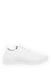 Kiton White Mesh Fit sneakers for women - perforation, brand logo. 90% cotton, 10% elastane. Closure: laces. rubber. Insole: Calfskin insole with elastodiene. Country of manufacture: Italy. Care: specialized cleaning - photo 1