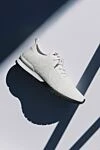 Kiton Snow-white sneakers made of breathable textile with a black sole - contrast sole. 90% cotton, 10% elastane. Color: white. Fastener: lacing. Country of manufacture: Italy. Care: specialized cleaning - photo 5