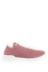 Kiton Women's Pink Fit Cashmere Sneakers - perforation, brand logo. 100% cashmere, calfskin. Closure: laces. rubber. Insole: Calfskin insole with elastodiene. Country of manufacture: Italy. Care: specialized cleaning - photo 1