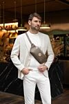Cesare di Napoli Джемпер з коротким рукавом білий з бавовни - 100% бавовна. Країна виробник: Італія. Догляд: спеціалізоване чищення - фото 7