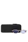Chrome Hearts Солнцезащитные очки круглые золотые с голубыми стеклами - фирменная эмблема на дужках . метал. голубые. Страна производитель: США. Уход: специализированная чистка - фото 5