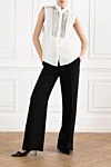 Women's sleeveless blouse with monil chain made of cotton Brunello Cucinelli - openwork weaving. 100% cotton. Closure: buttons. Country of manufacture: Italy. Care: specialized cleaning - photo 2