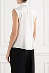 Women's sleeveless blouse with monil chain made of cotton Brunello Cucinelli - openwork weaving. 100% cotton. Closure: buttons. Country of manufacture: Italy. Care: specialized cleaning - photo 4