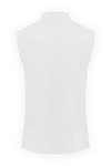 Women's sleeveless blouse with monil chain made of cotton Brunello Cucinelli - openwork weaving. 100% cotton. Closure: buttons. Country of manufacture: Italy. Care: specialized cleaning - photo 6