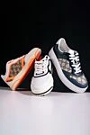 Gucci Men's Re-Web textile sneakers, beige - Interlocking G's on eyelets. 50% genuine leather, 50% textiles. Rubber with interlocking G's and 