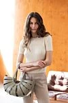 Loro Piana Women's beige ribbed knit top - 70% cashmere, 30% silk. Country of manufacture: Italy. Care: specialized cleaning - photo 7