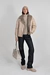 Loro Piana Джинсы Sade женские синие из хлопка и кашемира - пуговицы и заклепки с отделкой Antique. 59% хлопок, 41% кашемир. молния, пуговица. три боковых кармана, два задних кармана. Страна производитель: Италия. Уход: специализированная чистка - фото 7