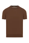 Corneliani Brown cotton jumper with short sleeves and wide elastic cuffs (markdown) - 100% cotton. Country of manufacture: Italy. Care: specialized cleaning - photo 1