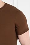 Corneliani Brown cotton jumper with short sleeves and wide elastic cuffs (markdown) - 100% cotton. Country of manufacture: Italy. Care: specialized cleaning - photo 5