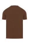 Brown cotton jumper with short sleeves and wide elastic cuffs (markdown) Corneliani - 100% cotton. Country of manufacture: Italy. Care: specialized cleaning - photo 6