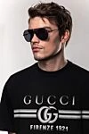 Gucci Футболка из хлопкового джерси с принтом черная мужская - принт логотипа. 100% хлопок. Страна производитель: Италия. Уход: специализированная чистка - фото 7