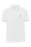 Brunello Cucinelli Cotton polo with embroidered coat of arms with emblem women's white - embroidered coat of arms with emblem and contrasting stripes on the turn-down collar and cuffs. 100% cotton. Closure: buttons. Country of manufacture: Italy. Care: specialized cleaning - photo 1