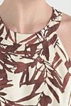 Brunello Cucinelli Cotton poplin dress with herbarium print and halter neck with Monil chain - herbarium print. 100% cotton. Country of manufacture: Italy. Care: specialized cleaning - photo 5