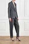 Brunello Cucinelli Однобортний піджак з нашивкою-логотипом і сірий брюками - нашивка з логотипом. 93% бавовна, 7% поліамід. гудзики. дві бічні кишені, одна нагрудна кишеня. Країна виробник: Італія. Догляд: спеціалізоване чищення - фото 3