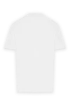 White men's T-shirt with piping and cotton logo Brunello Cucinelli - contrast edging. 100% cotton. Country of manufacture: Italy. Care: specialized cleaning - photo 6