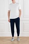 White men's T-shirt with cotton trim Brunello Cucinelli - contrast edging. 100% cotton. Country of manufacture: Italy. Care: specialized cleaning - photo 2
