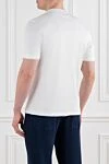 White men's T-shirt with cotton trim Brunello Cucinelli - contrast edging. 100% cotton. Country of manufacture: Italy. Care: specialized cleaning - photo 4