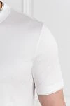 Brunello Cucinelli White men's T-shirt with cotton trim - contrast edging. 100% cotton. Country of manufacture: Italy. Care: specialized cleaning - photo 5