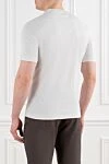 Men's gray cotton T-shirt with edging Brunello Cucinelli - edging on sleeves and collar. 100% cotton. Country of manufacture: Italy. Care: specialized cleaning - photo 4