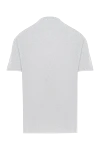 Men's gray cotton T-shirt with edging Brunello Cucinelli - edging on sleeves and collar. 100% cotton. Country of manufacture: Italy. Care: specialized cleaning - photo 6