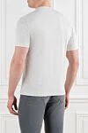 Gray men's T-shirt with edging and cotton logo Brunello Cucinelli - contrast edging, brand logo. 100% cotton. Country of manufacture: Italy. Care: specialized cleaning - photo 4